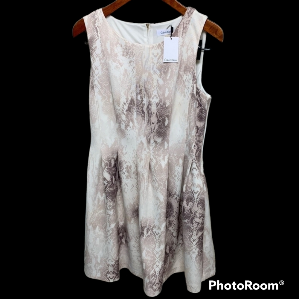 Calvin Klein Dress sz 12 Fit&Flare Stretch # M343